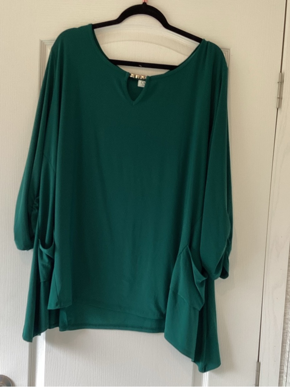 Cato Teal Green Flowing Top 26/28W EUC